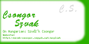 csongor szvak business card